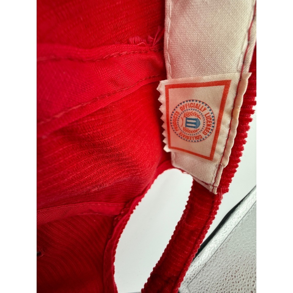 Vintage Indiana Hoosiers Corduroy Hat Cap Red White Collegiate NCAA - Picture 7 of 8